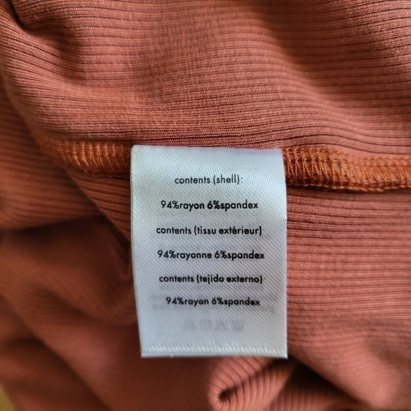 New WeWoreWhat Ribbed Knit Slip Bodycon Midi Dress In Clay NWT Size Medium - Picture 14 of 14